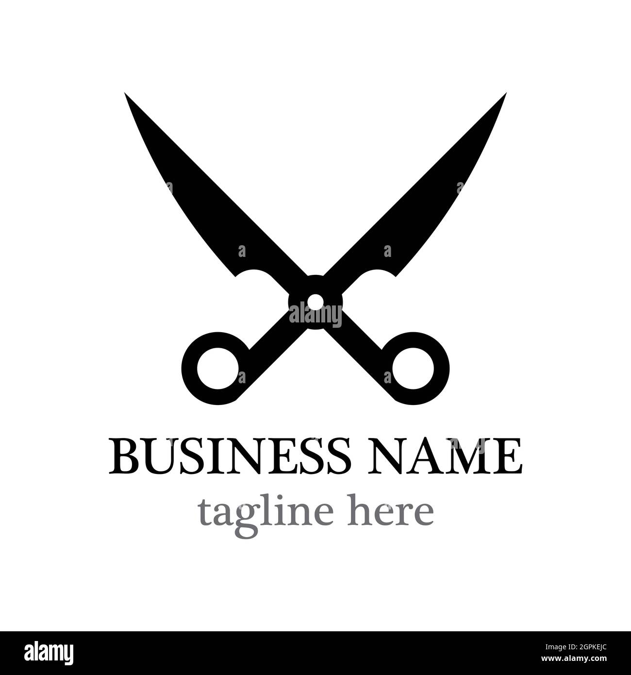 Scissors logo template vector icon design Stock Photo Alamy