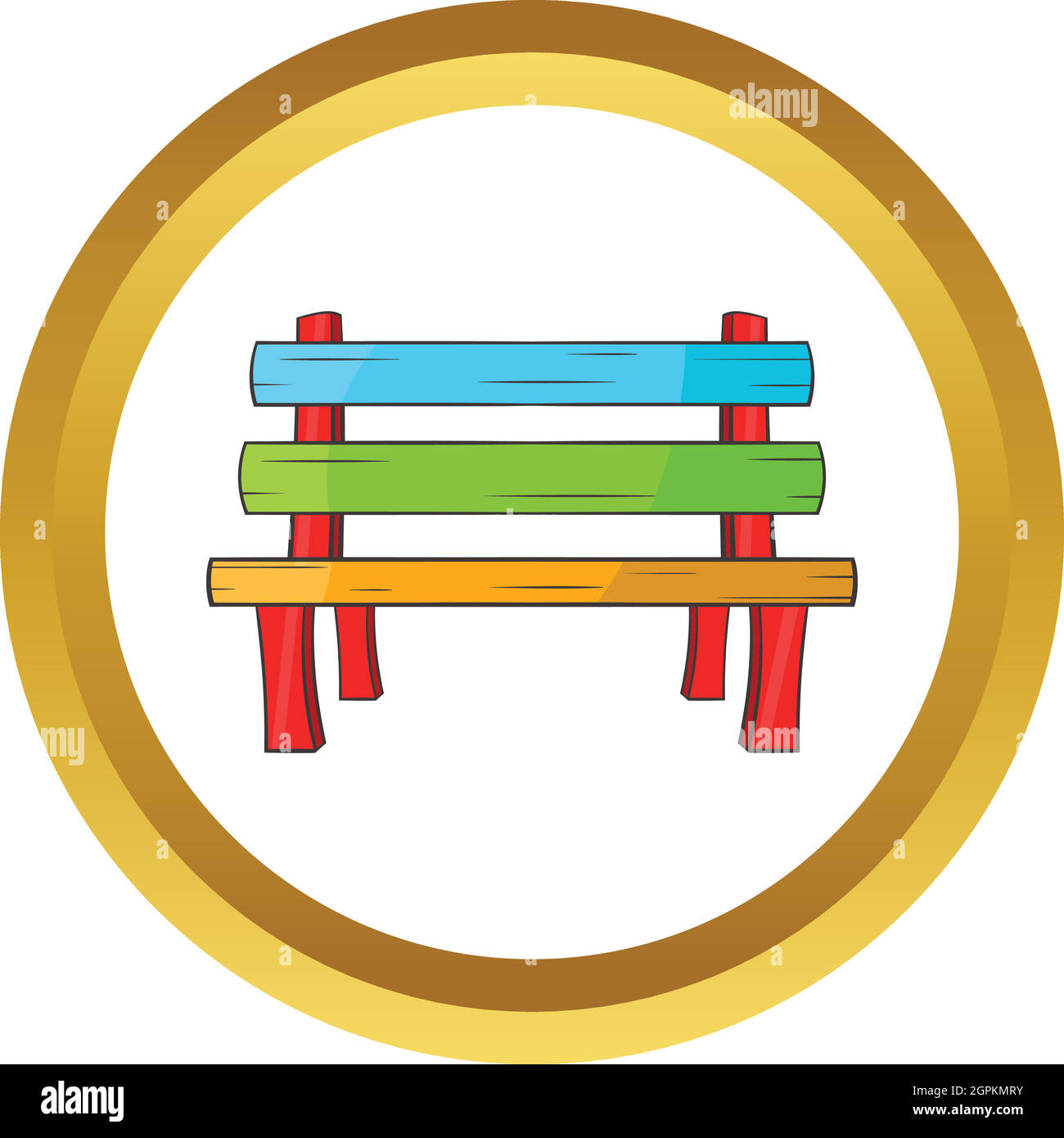Empty bench Stock Vector Images Alamy