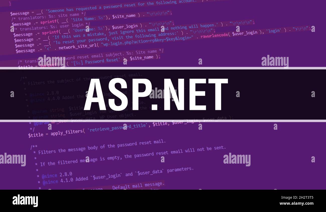 concept illustration using code for developing programs and app