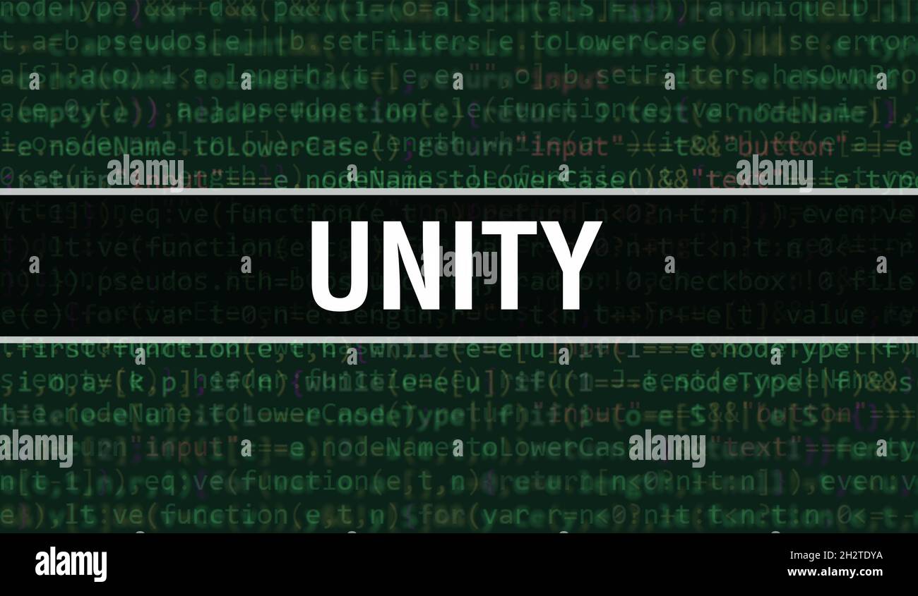 UNITY with Digital java code text. UNITY and Computer software coding