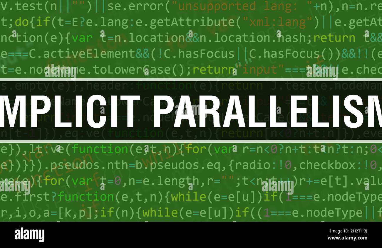 Implicit parallelism with Digital java code text. Implicit parallelism
