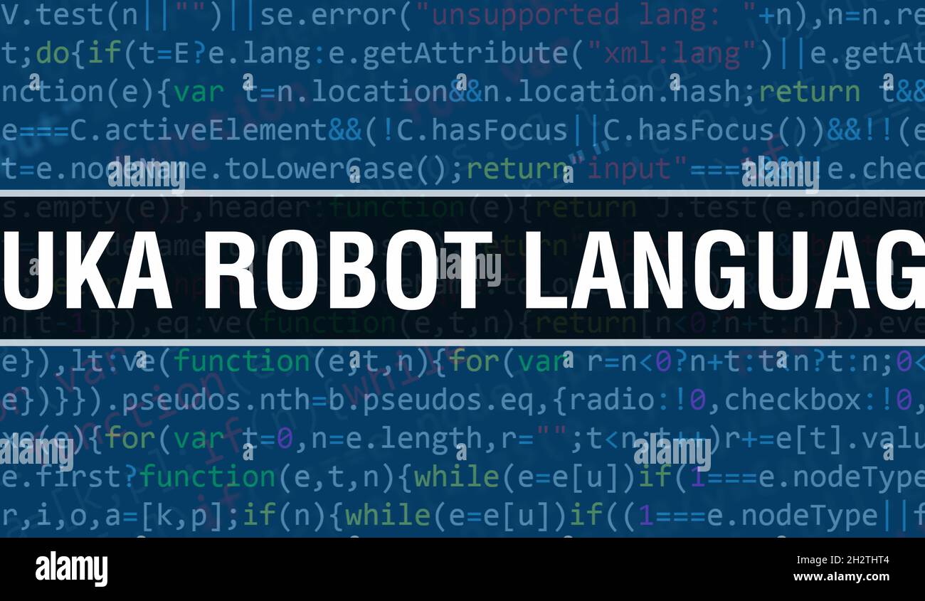 KUKA Robot Language with Digital java code text. KUKA Robot Language