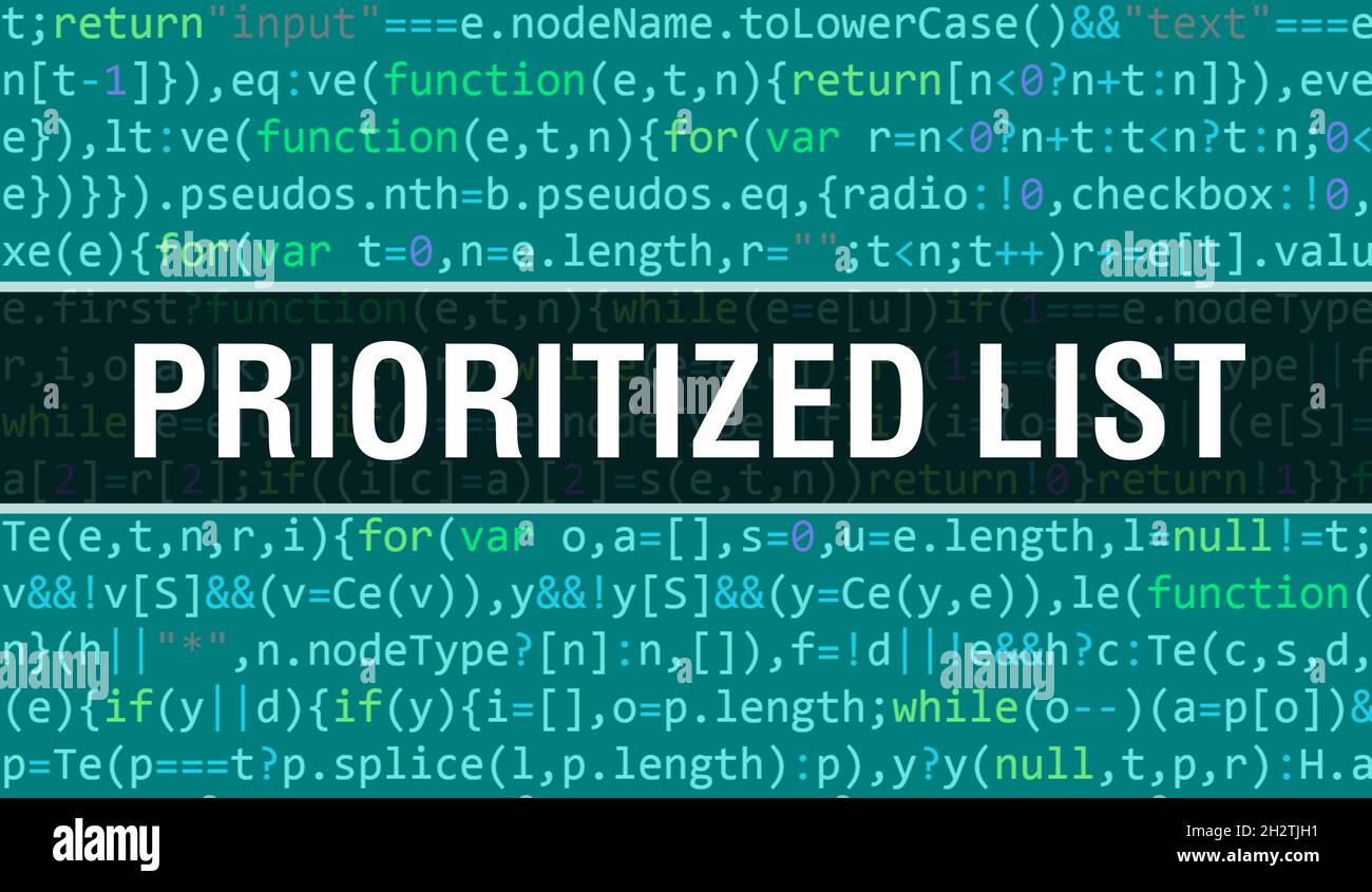 Prioritized list image hires stock photography and images Alamy