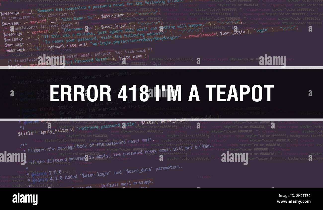 Error 418 im a teapot image hires stock photography and images Alamy