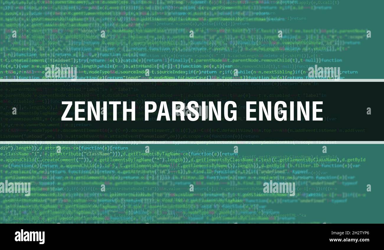 Zenith Parsing Engine with Digital java code text. Zenith Parsing