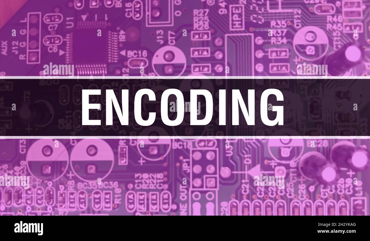 Encoding text written on Circuit Board Electronic abstract technology