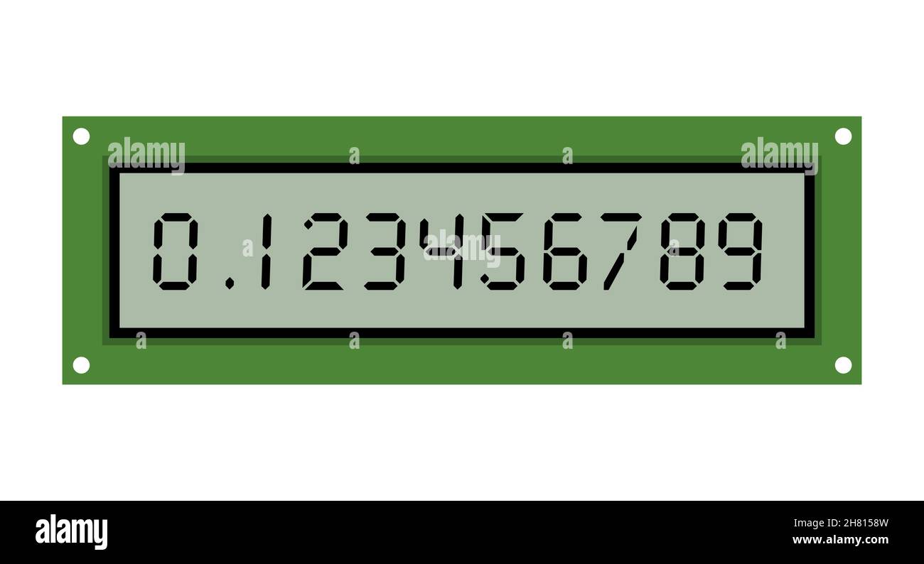 Calculator lcd display number clock time numeral timer. LCD display