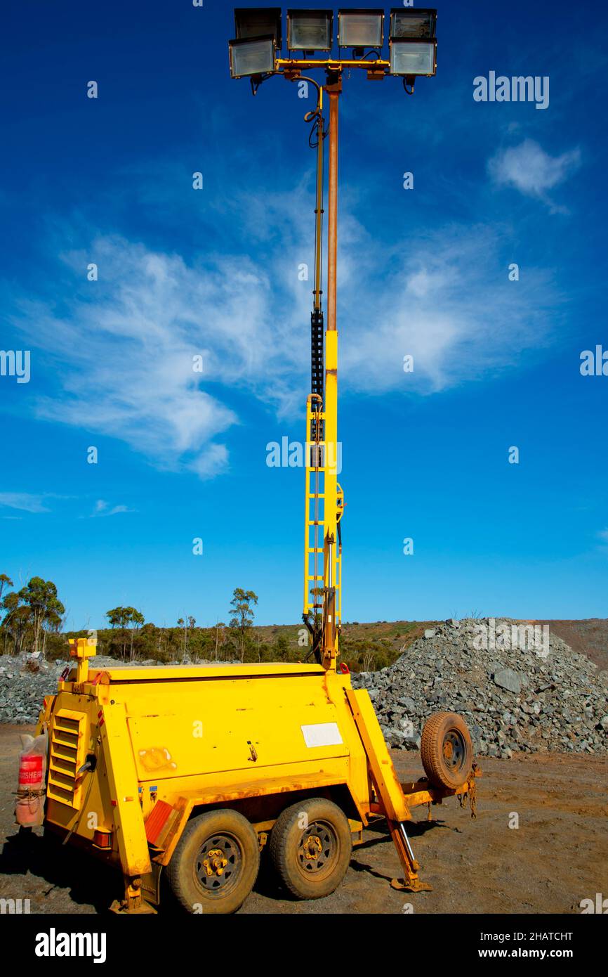 High Intensity Industrial Lighting Tower Stock Photo Alamy