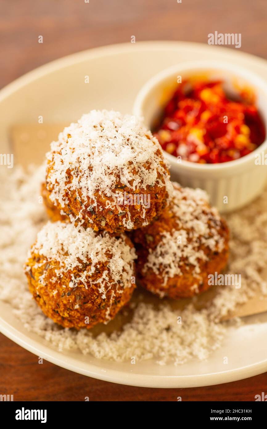 fried risotto balls Stock Photo Alamy