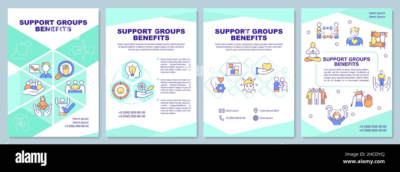 Support groups benefits brochure template Stock Vector Image & Art Alamy
