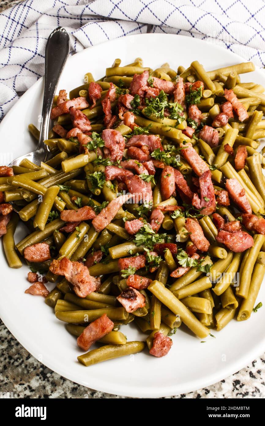 bacon, beans, bacons, bean Stock Photo Alamy