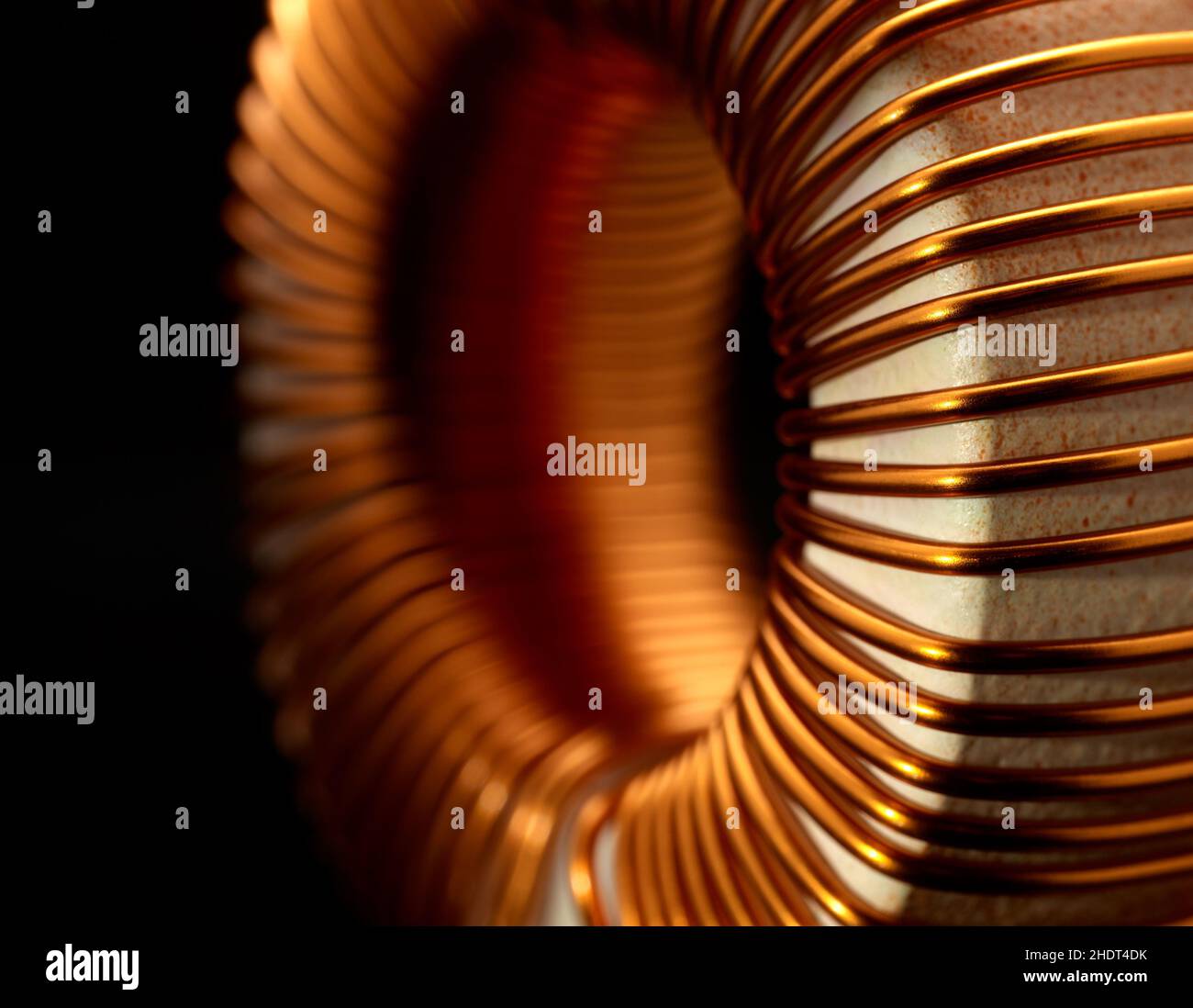 copper wire, reactance, toroidal choke Stock Photo Alamy