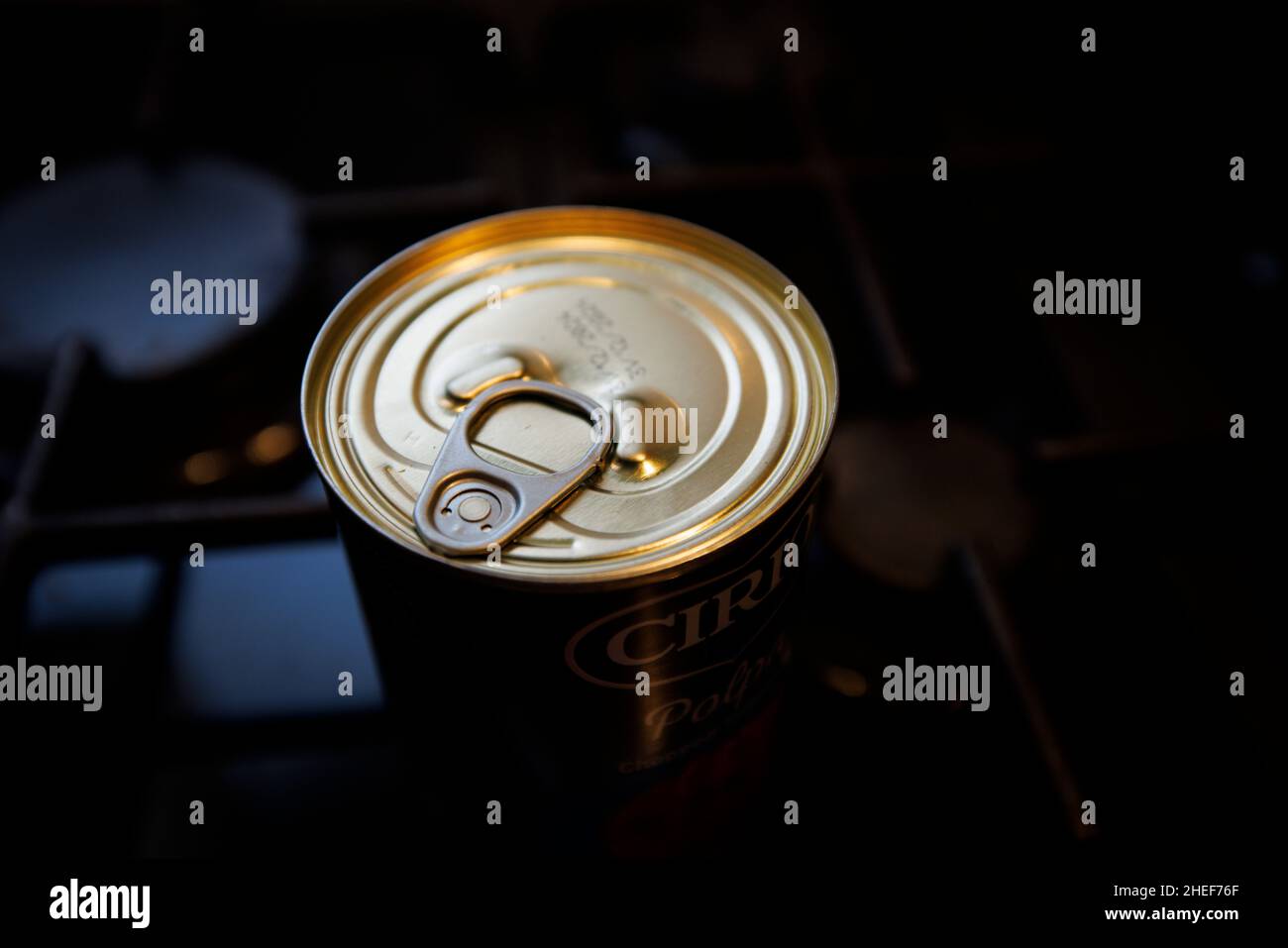 A tin can ring pull Stock Photo Alamy