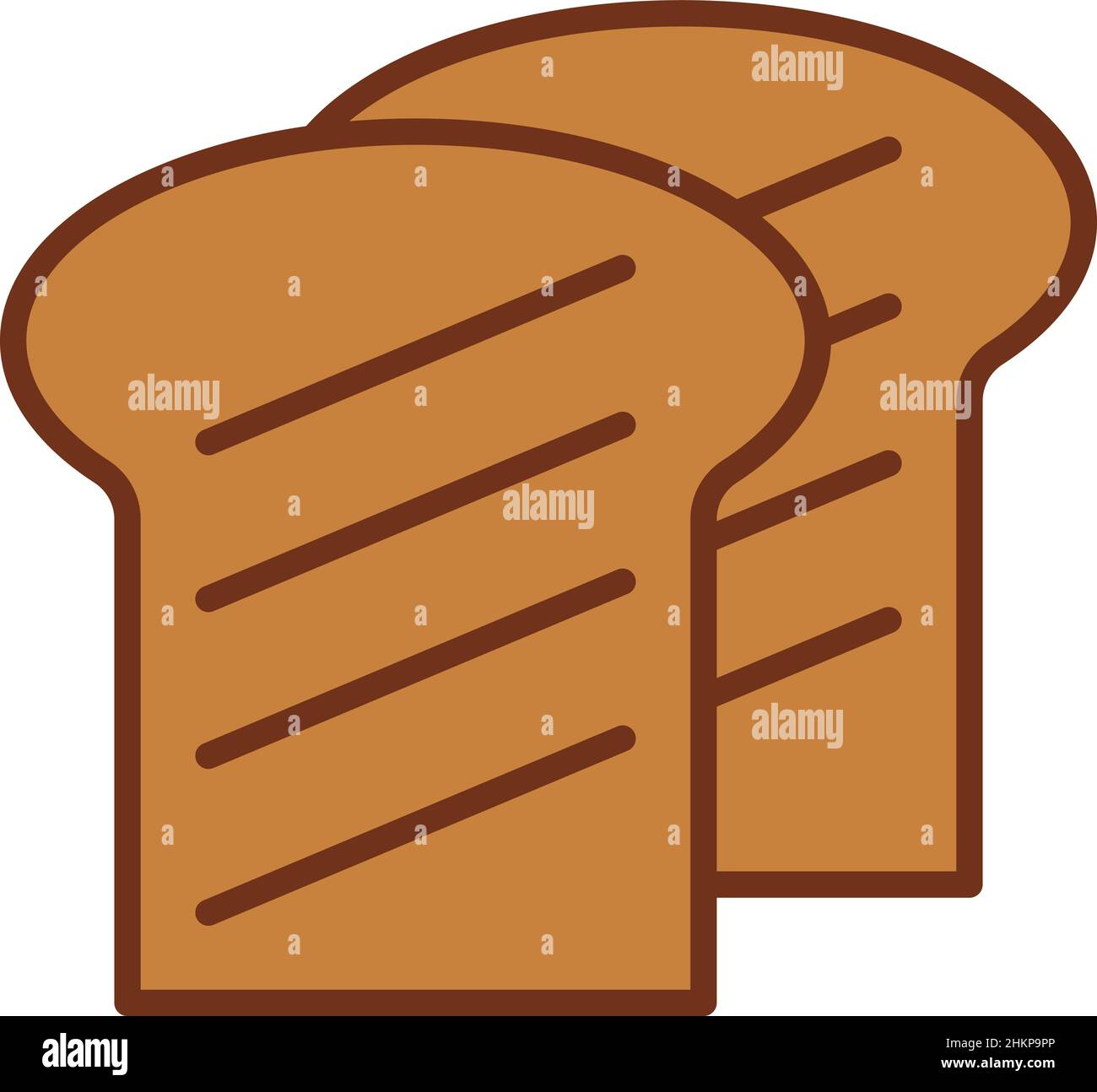Toast Bread Filled Outline Icon Vector Stock Vector Image & Art Alamy