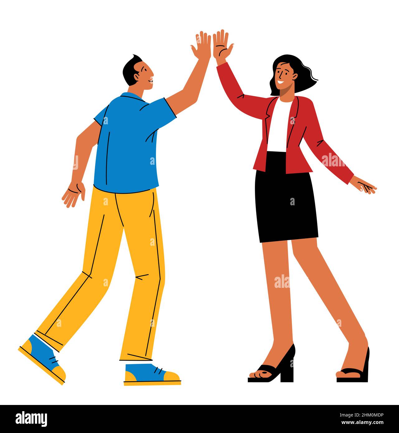 Highfive vector concept Stock Vector Image & Art Alamy