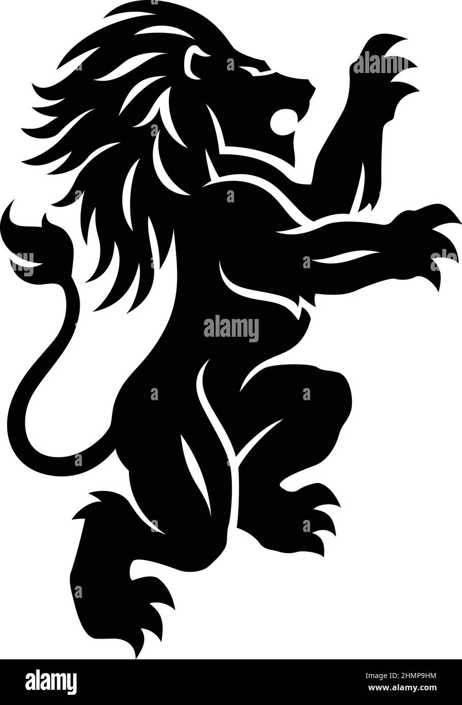 Standing Lion Vector Stock Vector Image & Art Alamy