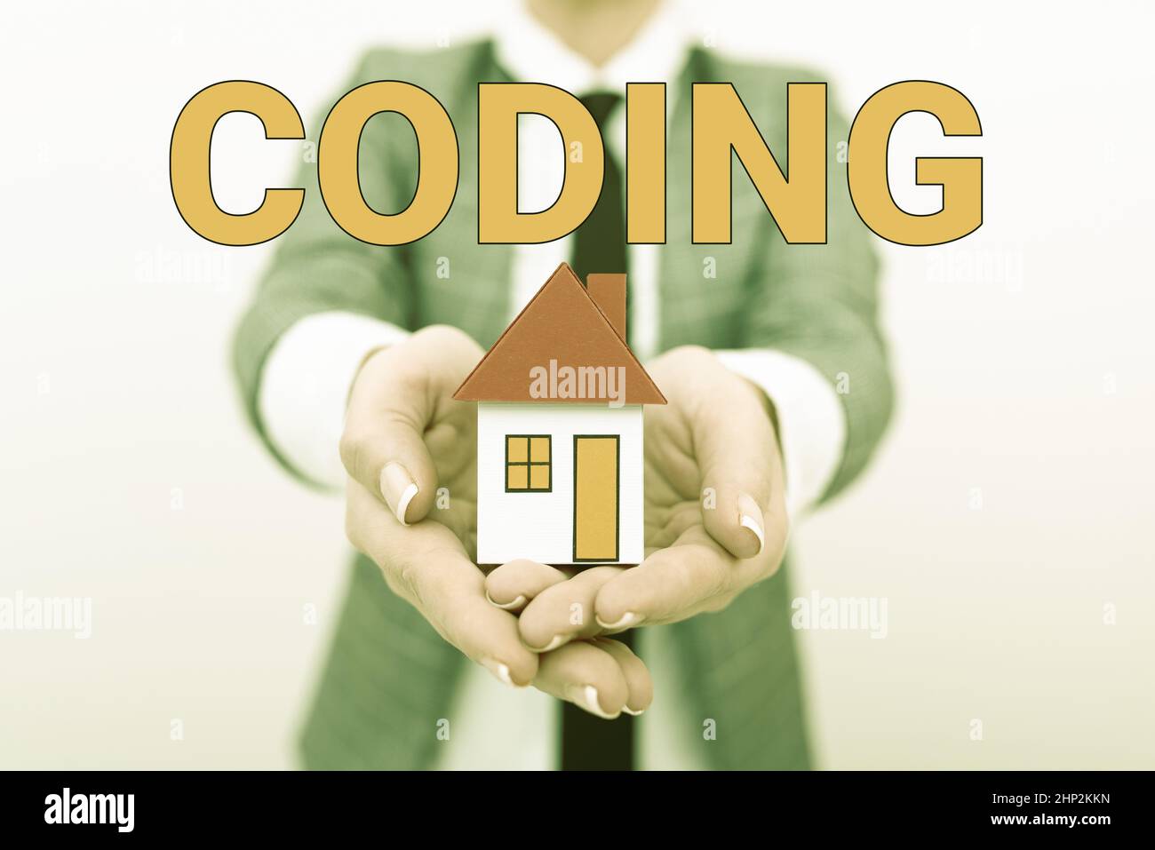 Writing displaying text Coding, Concept assigning code to