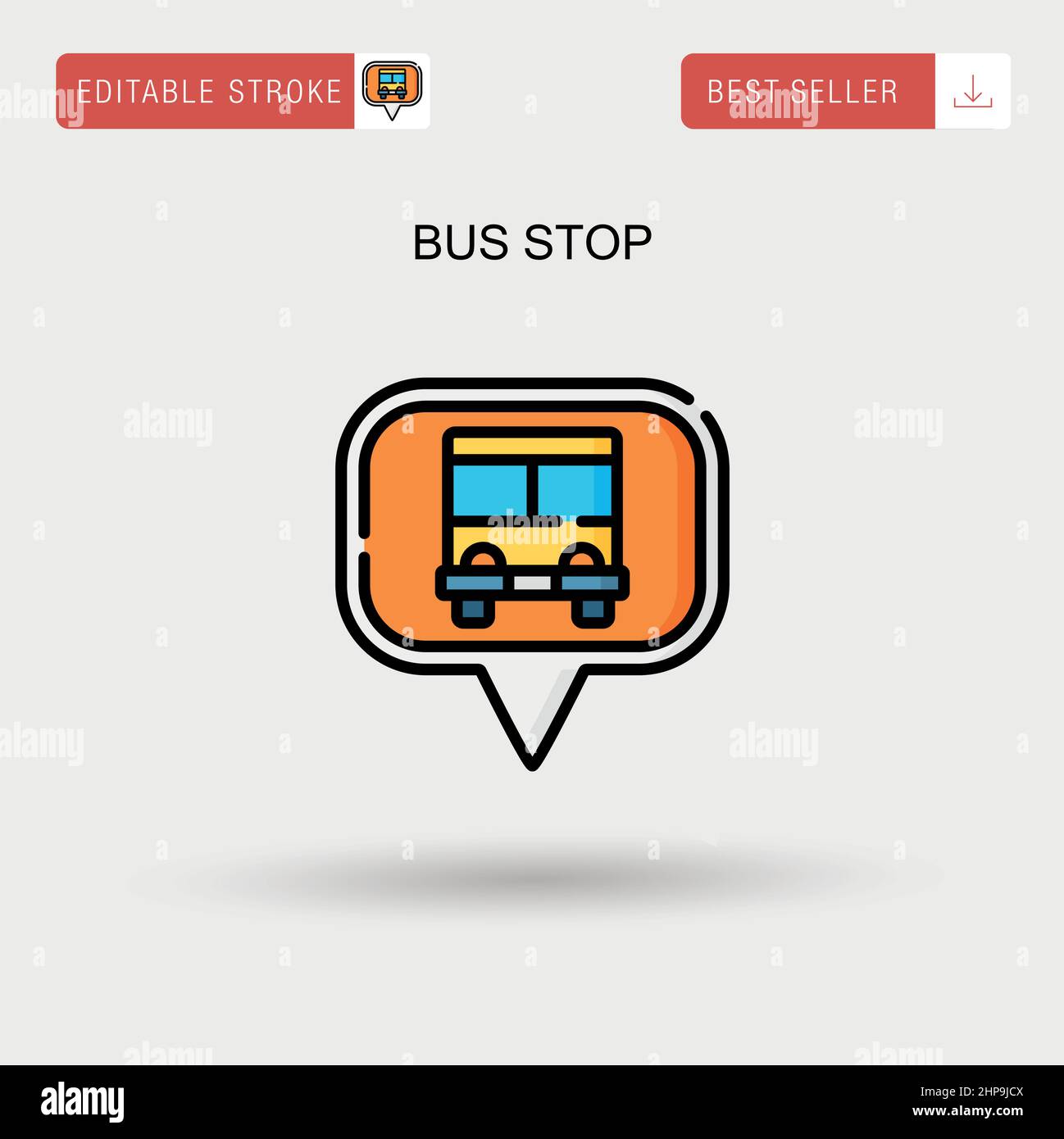 Bus stop Simple vector icon Stock Vector Image & Art Alamy