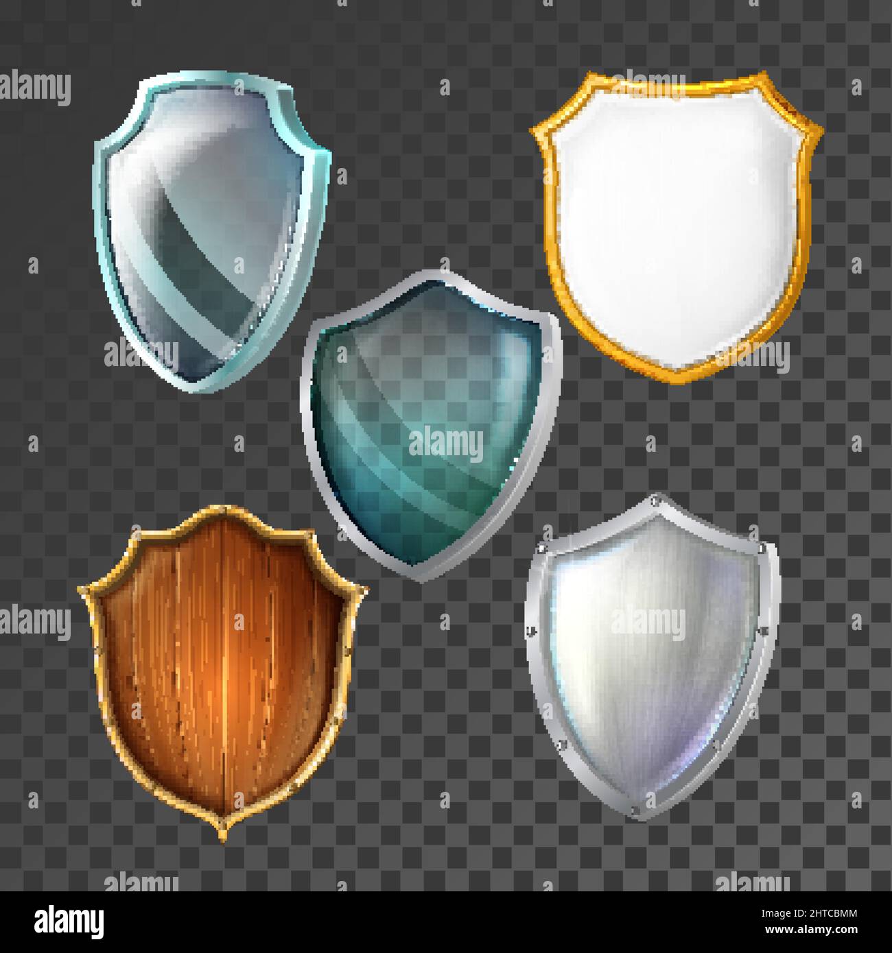 Shield protect guard set Stock Vector Image & Art Alamy