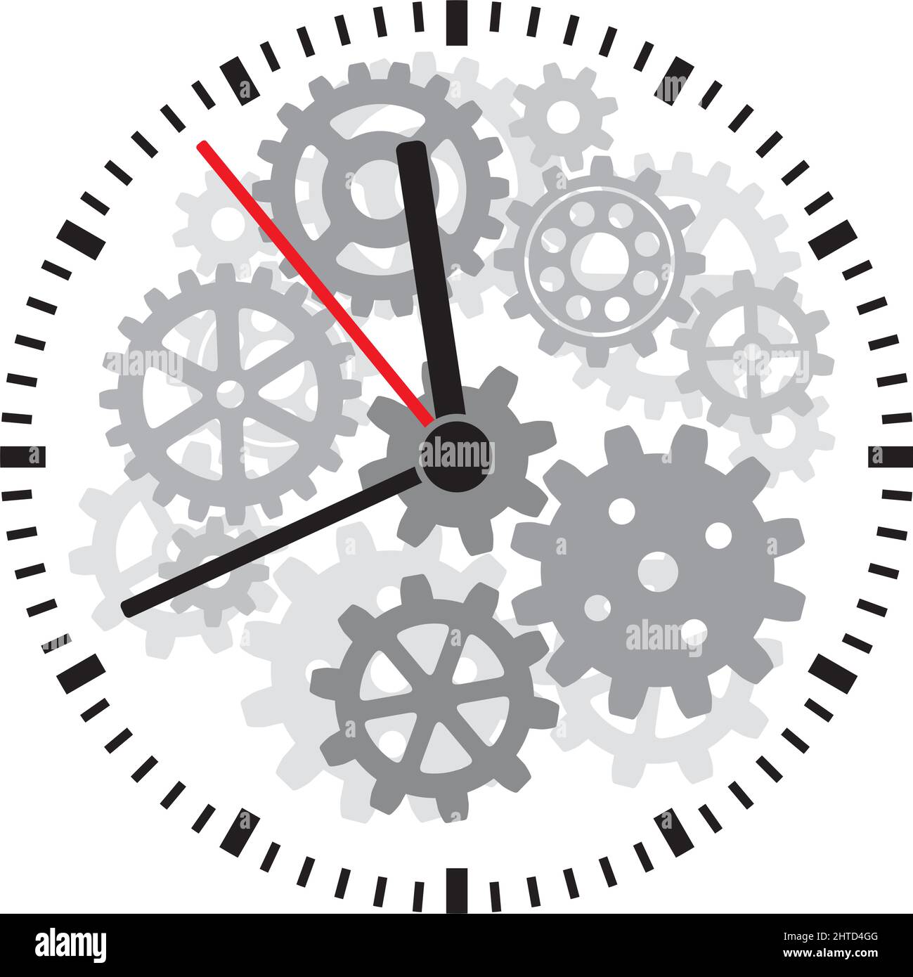 Vector illustration of clock (timer, clockwork Stock Vector Image & Art
