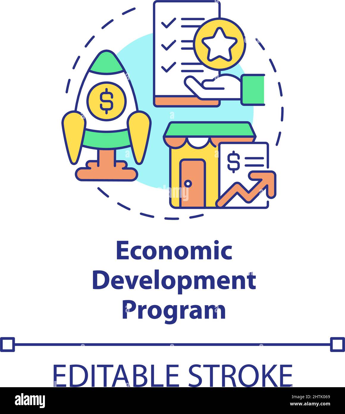Economic development program concept icon Stock Vector Image & Art Alamy