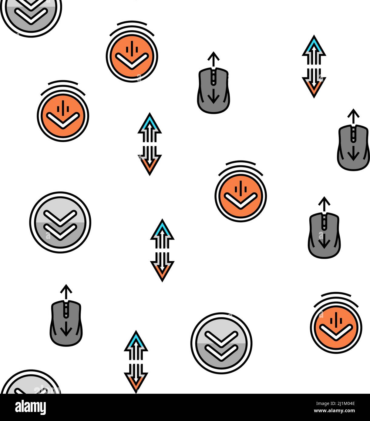 Scroll Computer Mouse Cursor Vector Seamless Pattern Stock Vector Image