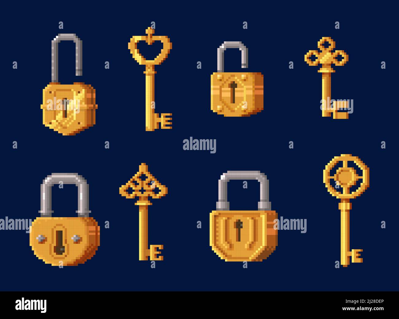 Golden lock pass Stock Vector Images Alamy