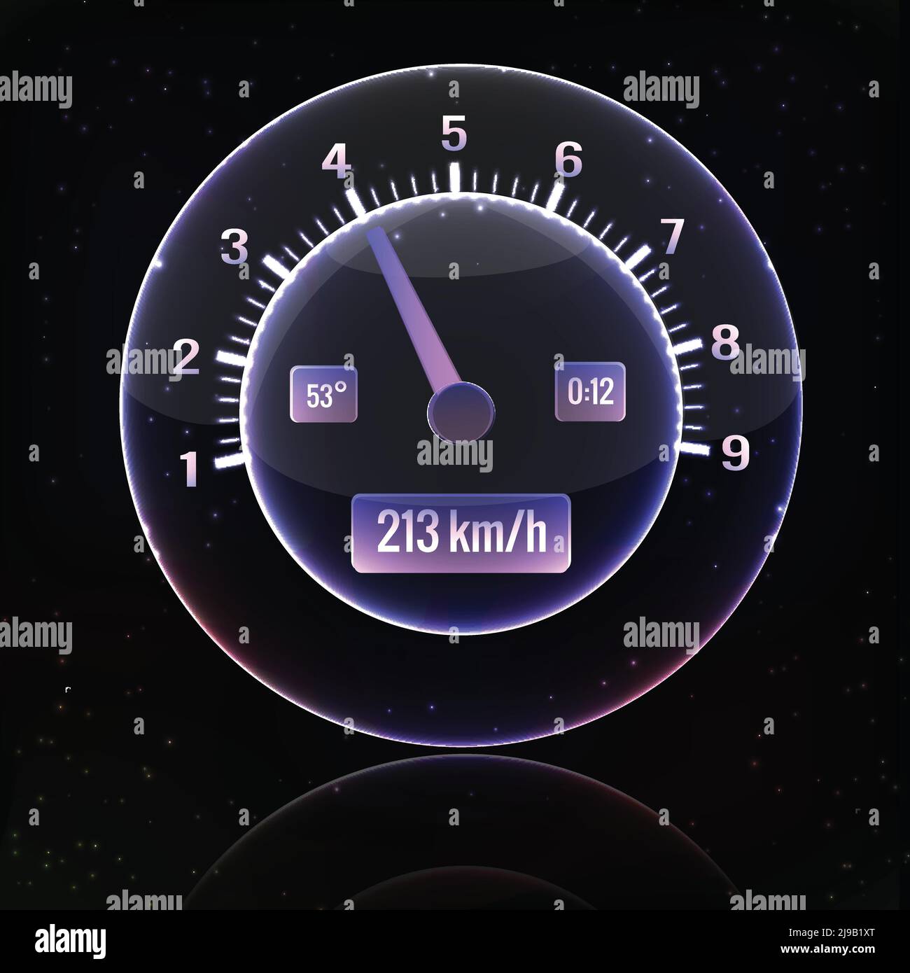 Speedometer interface background vector Illustration Stock Vector Image