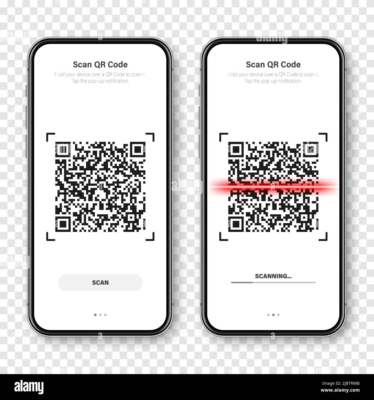 QR code scanner, reader app for smartphone. Identification tracking