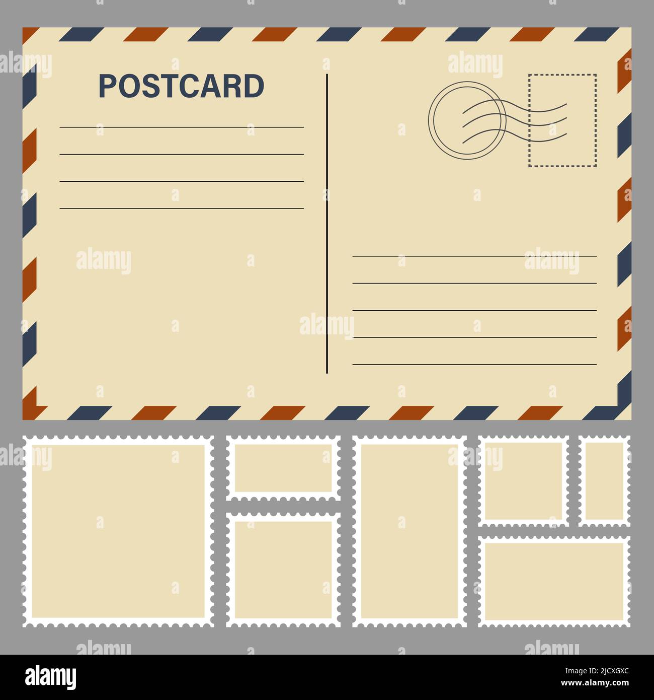 Vector postcard with white paper texture Stock Vector Image & Art Alamy