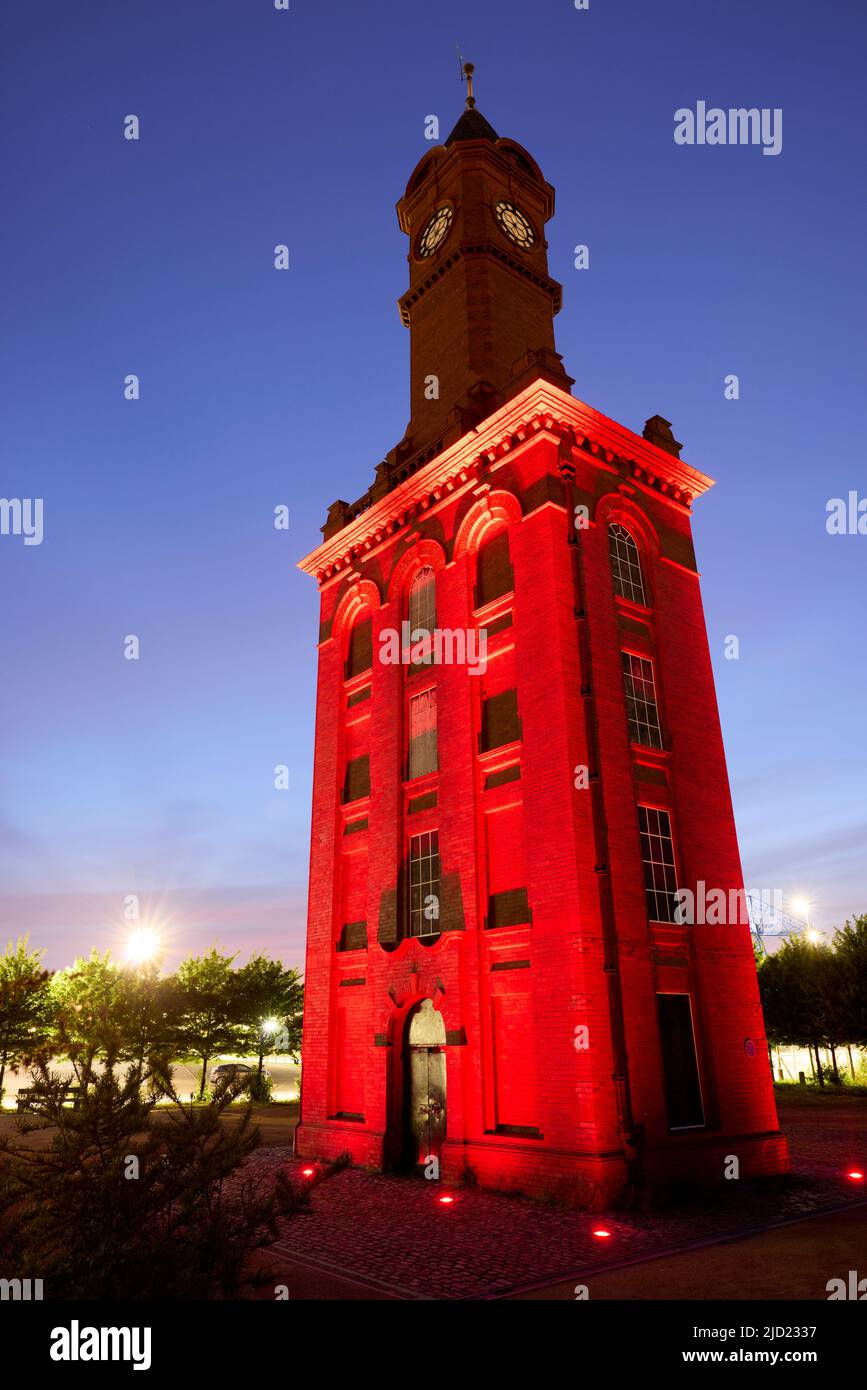 Middlesbrough docks clock tower Stock Photo Alamy