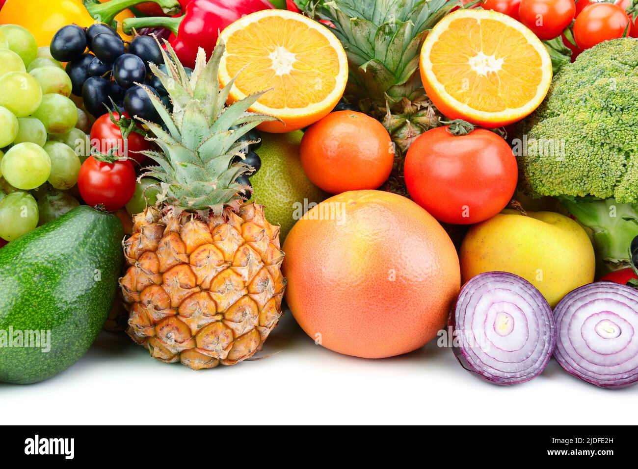 set fruit and vegetable background Stock Photo Alamy