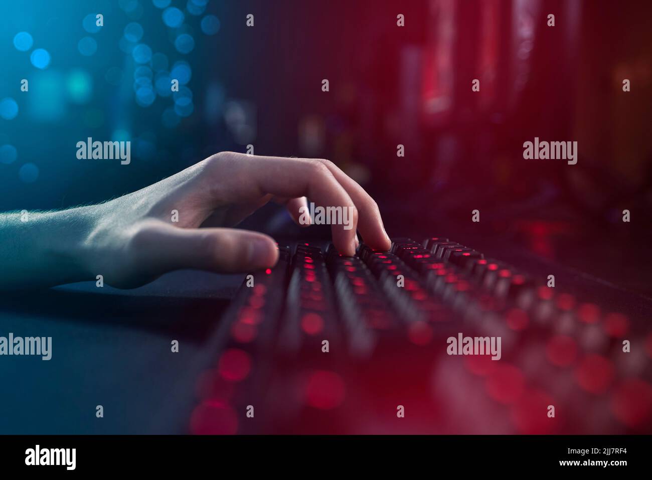 He who controls the keyboard controls the game. an unrecognisable man