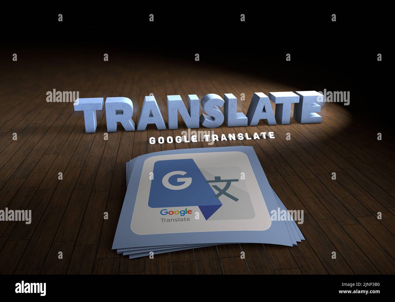 google translate, google background Stock Photo Alamy