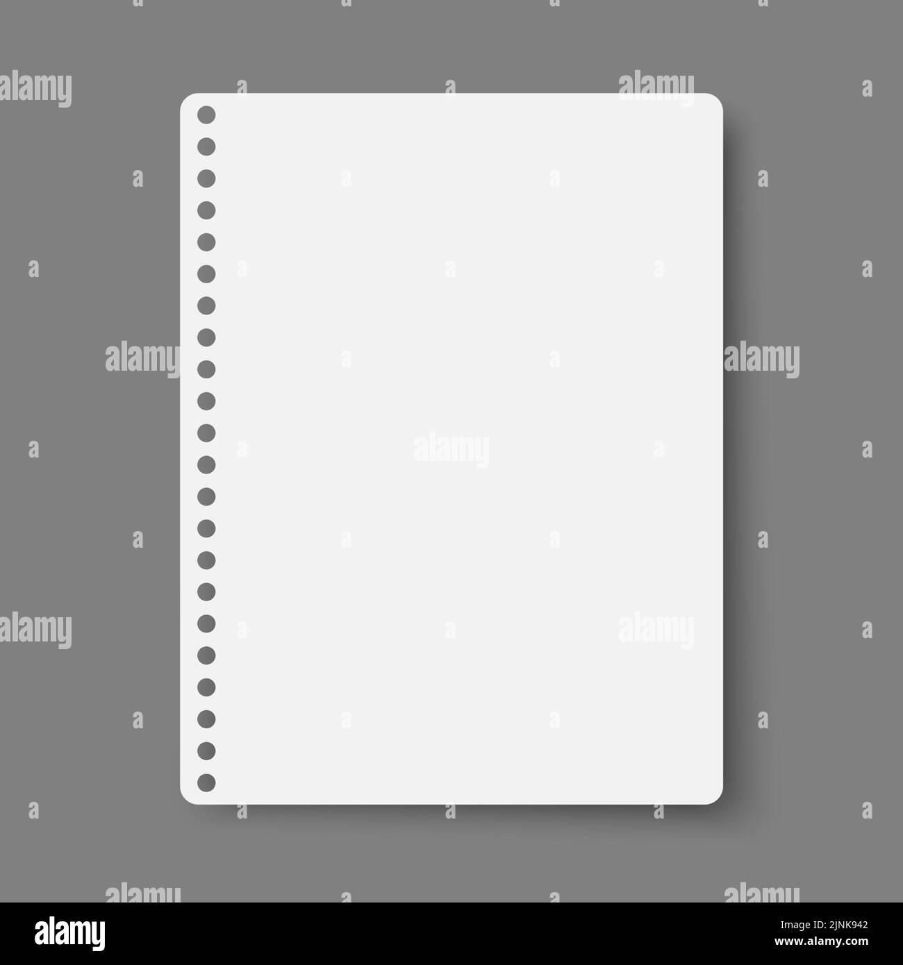 Notebook line squared dot. Diary template. Notepad empty page set