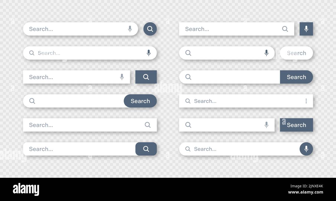 Various search bar templates. browser engine with search box