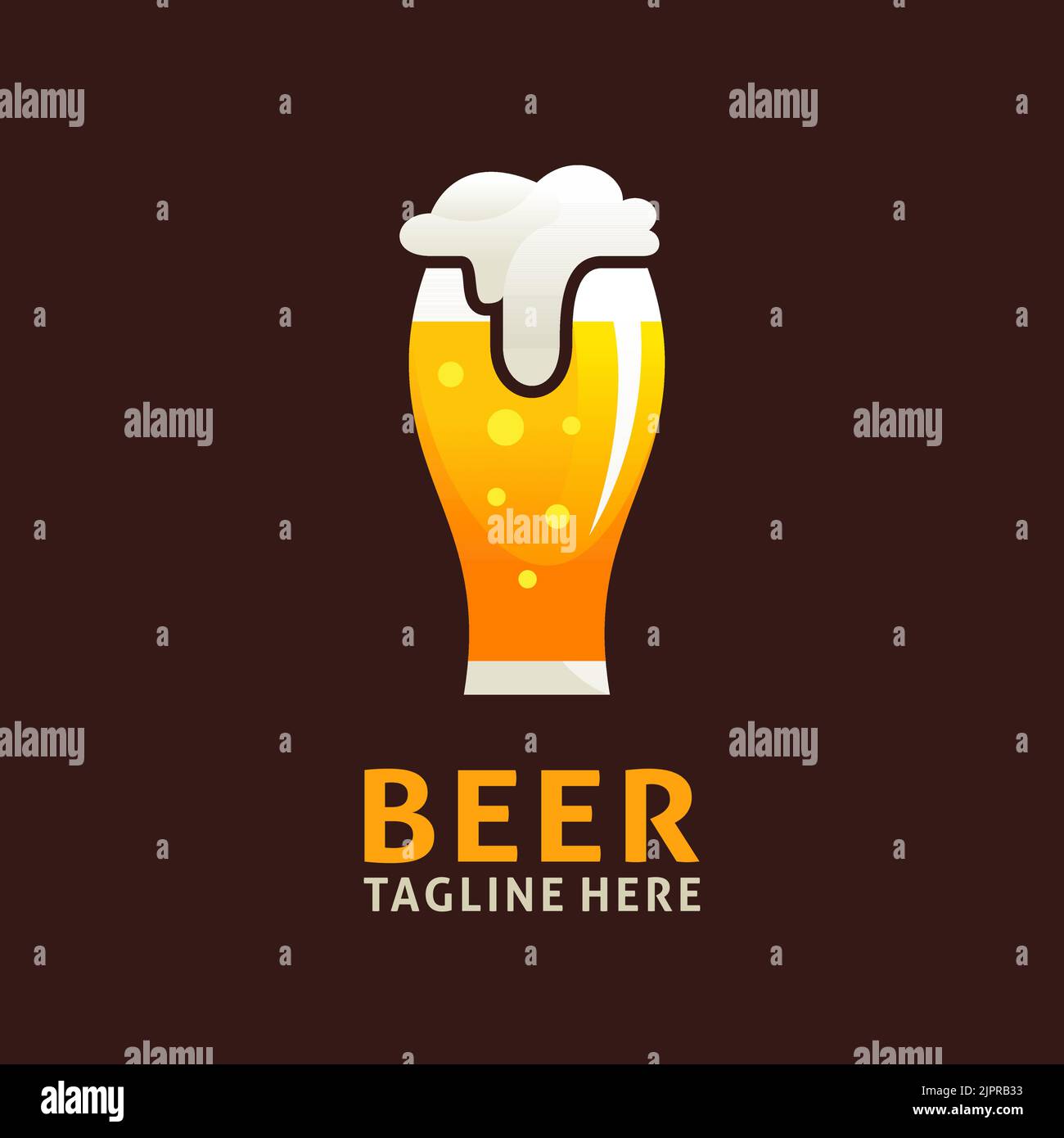 Frothy beer logo design Stock Vector Image & Art Alamy