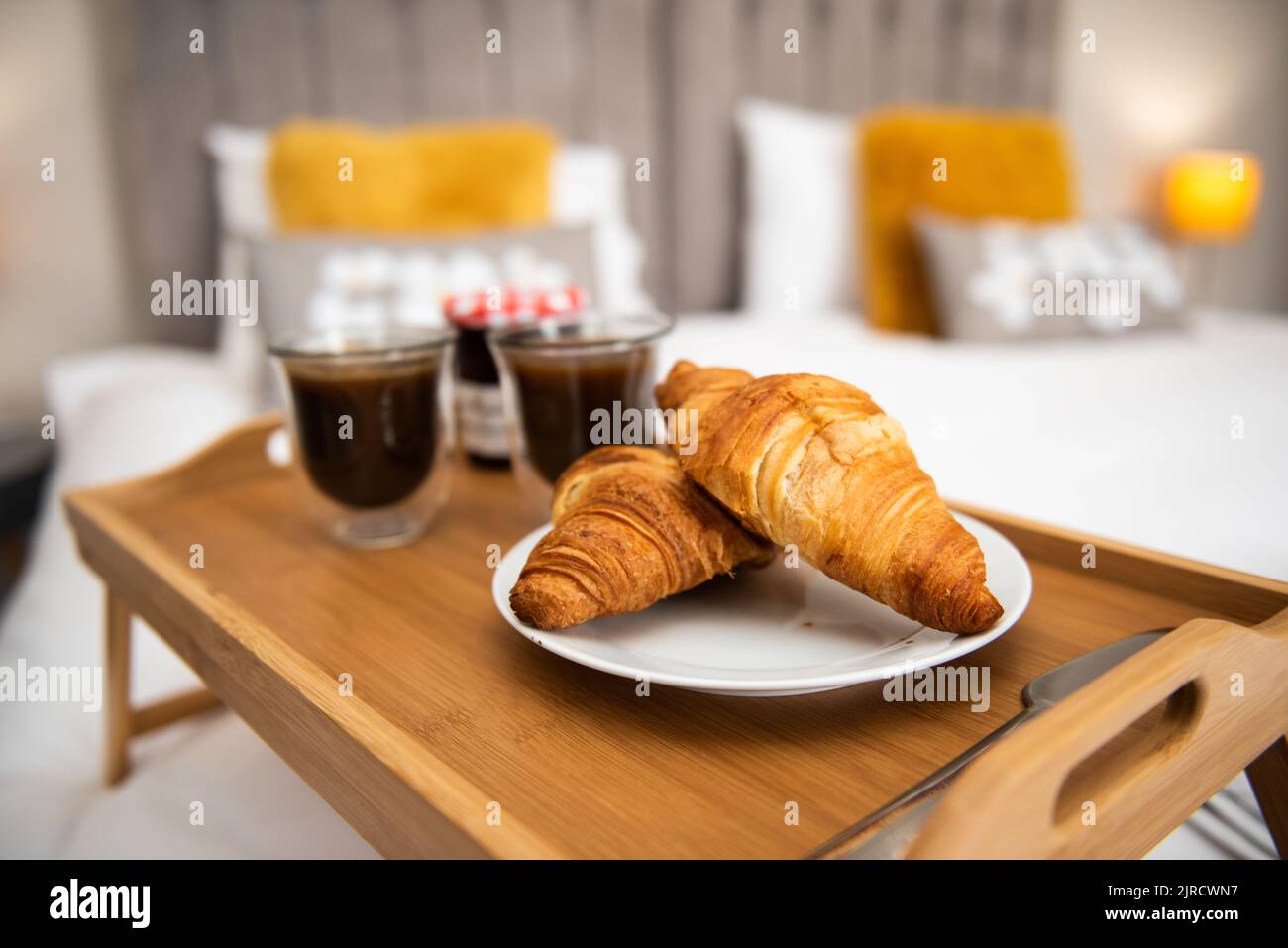 Breakfast in bed Stock Photo Alamy