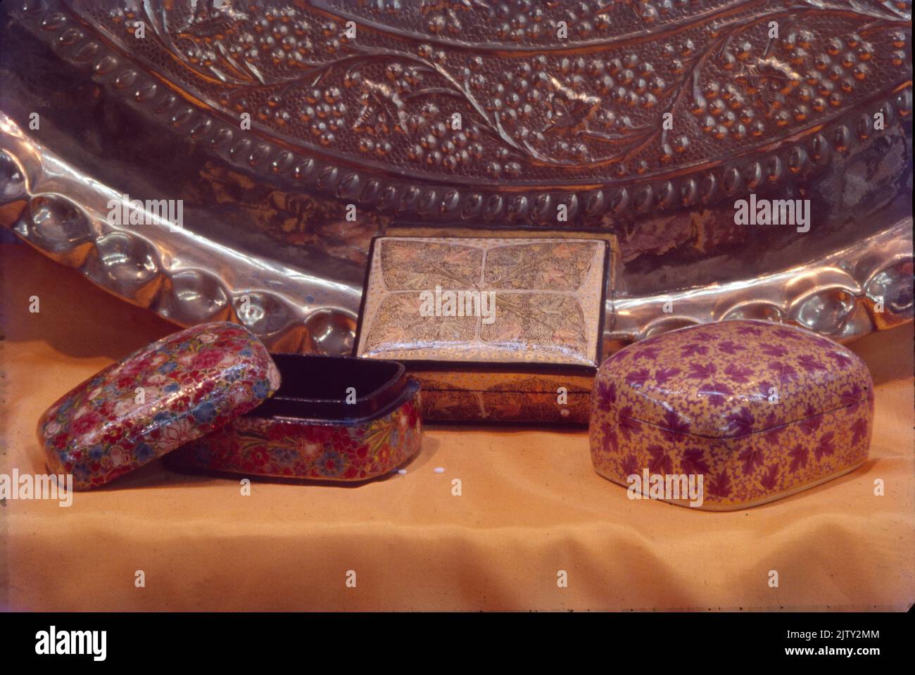 Lacquer Work Boxes, Kashmir Stock Photo Alamy