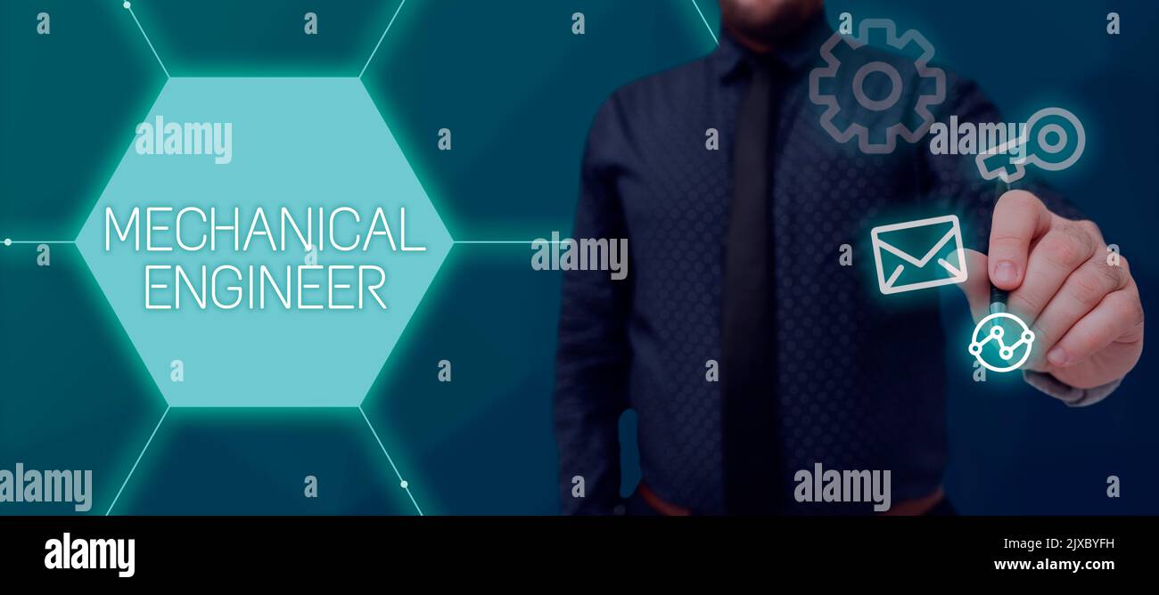 Writing displaying text Mechanical Engineer. Business concept Applied