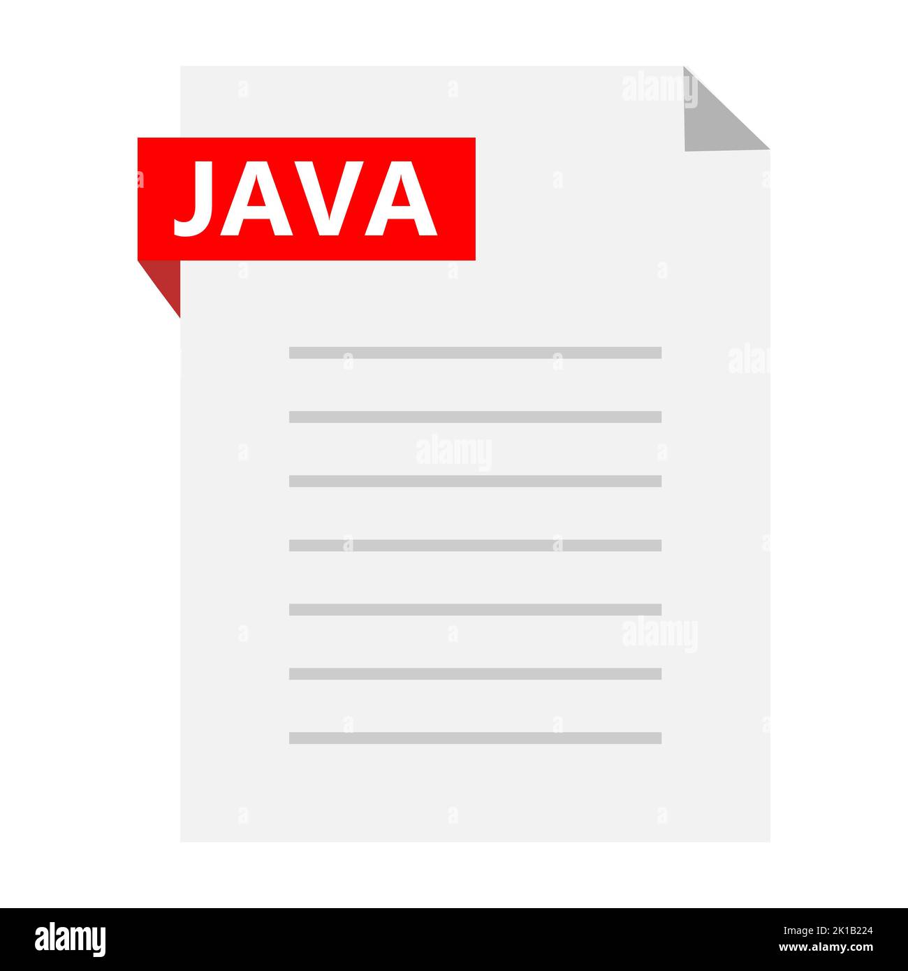 Java Source Code file icon. java extension file sign. flat style Stock