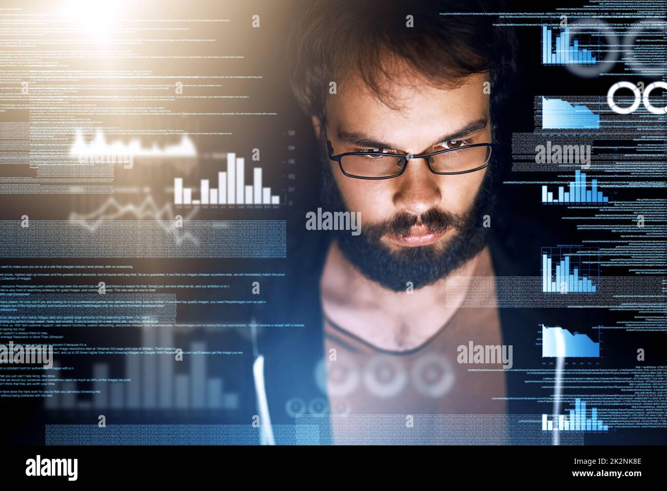 Analysing the source code. Cropped shot of a young computer programmer working on source code