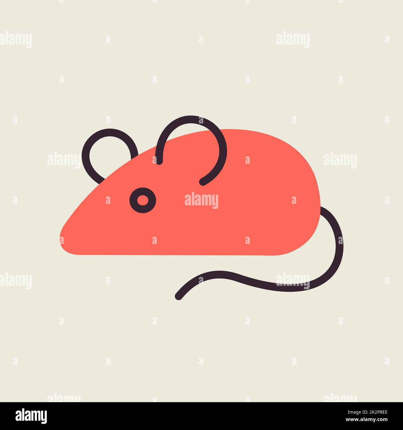 Field mouse vector isolated icon Stock Photo Alamy