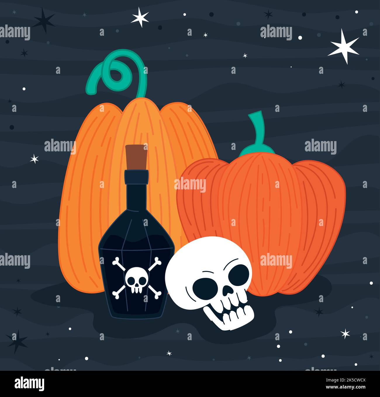 halloween items poster Stock Vector Image & Art Alamy