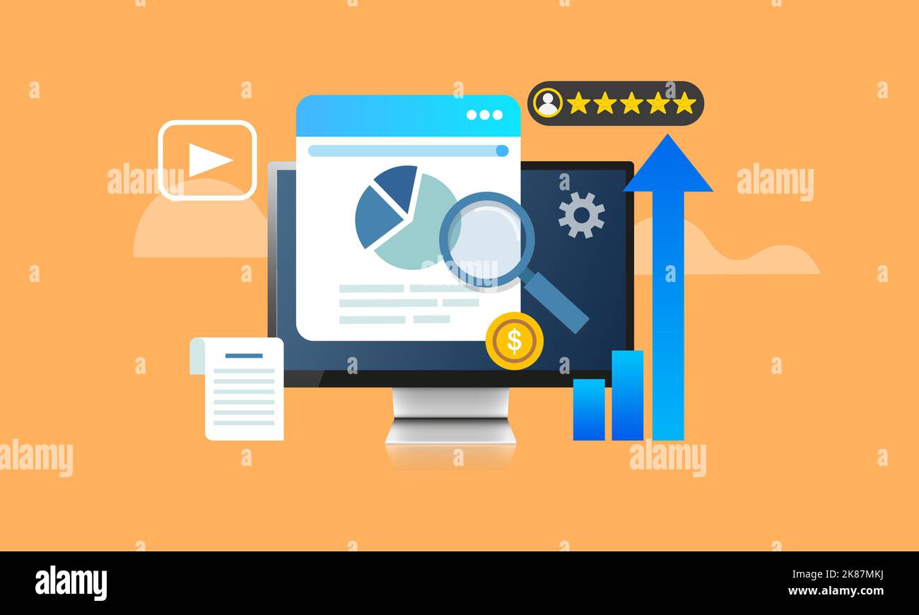 Computer Programming Software Interface Design illustration on white