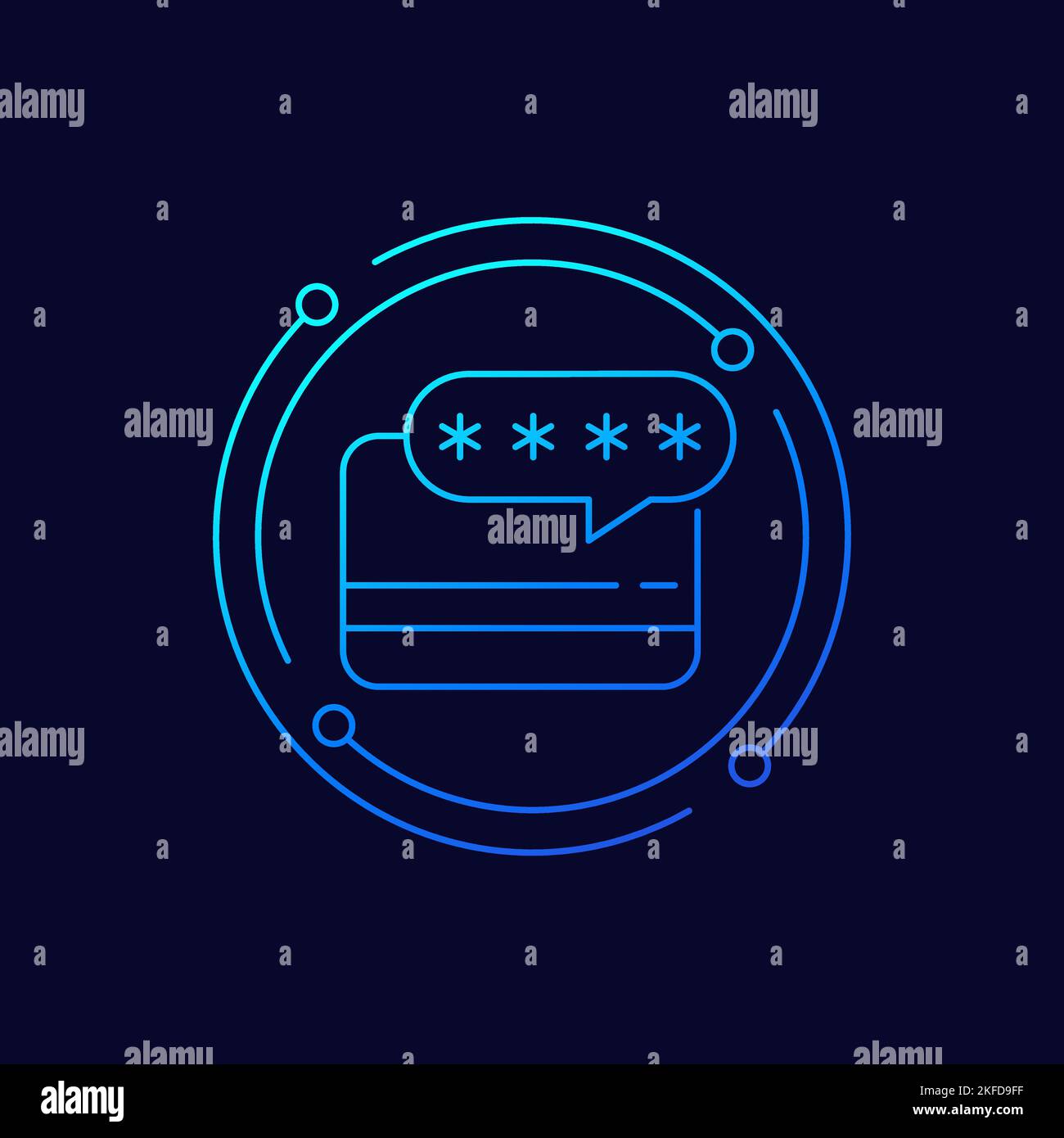 card PIN code icon, linear design Stock Vector Image & Art Alamy