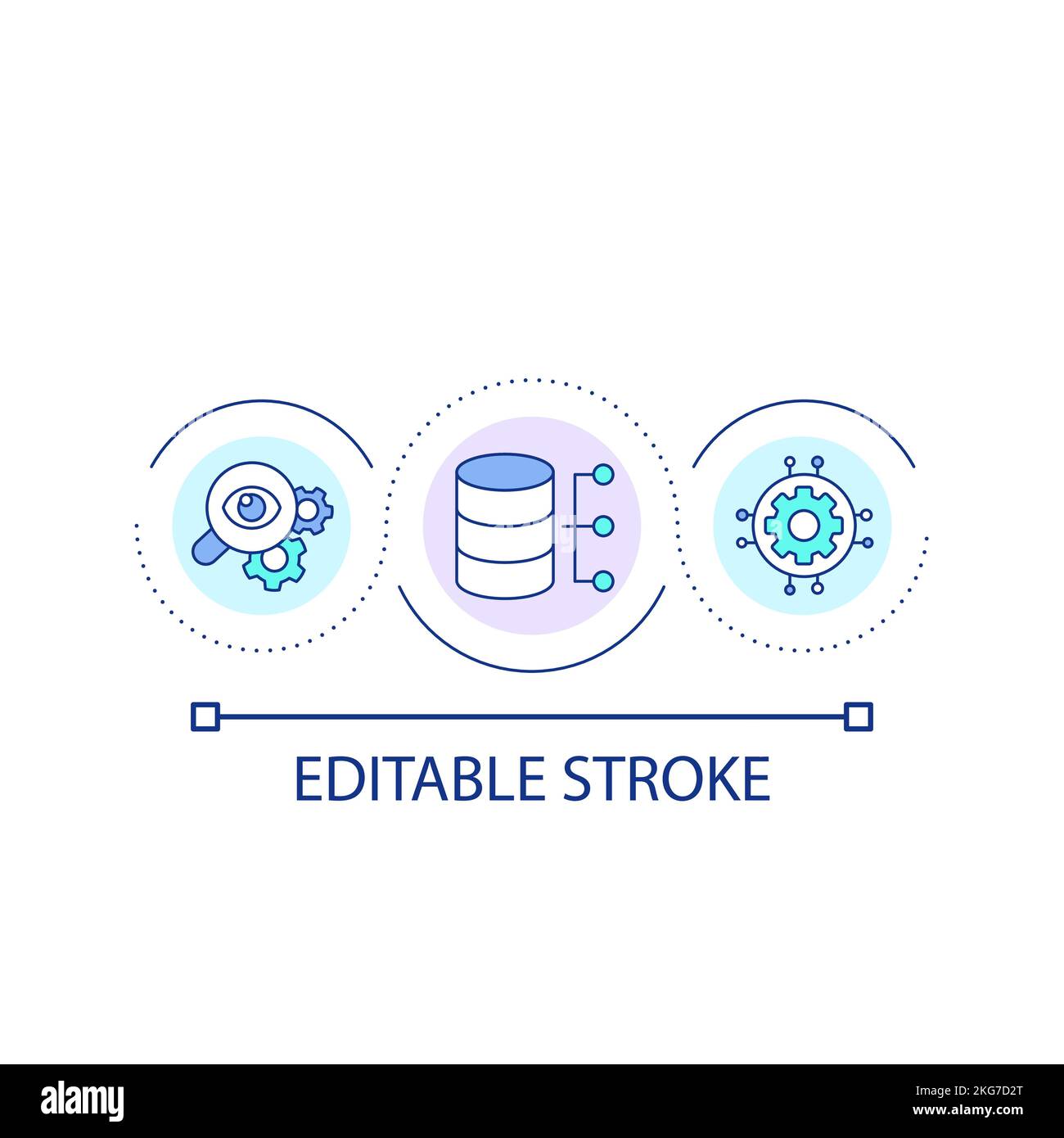 Data storage optimization loop concept icon Stock Vector Image & Art