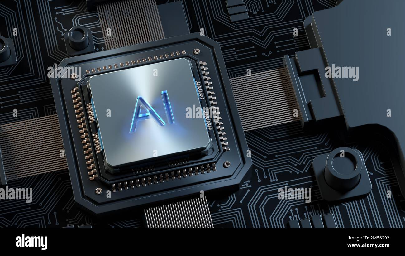 Artificial intelligence AI neural network digital brain machine deep