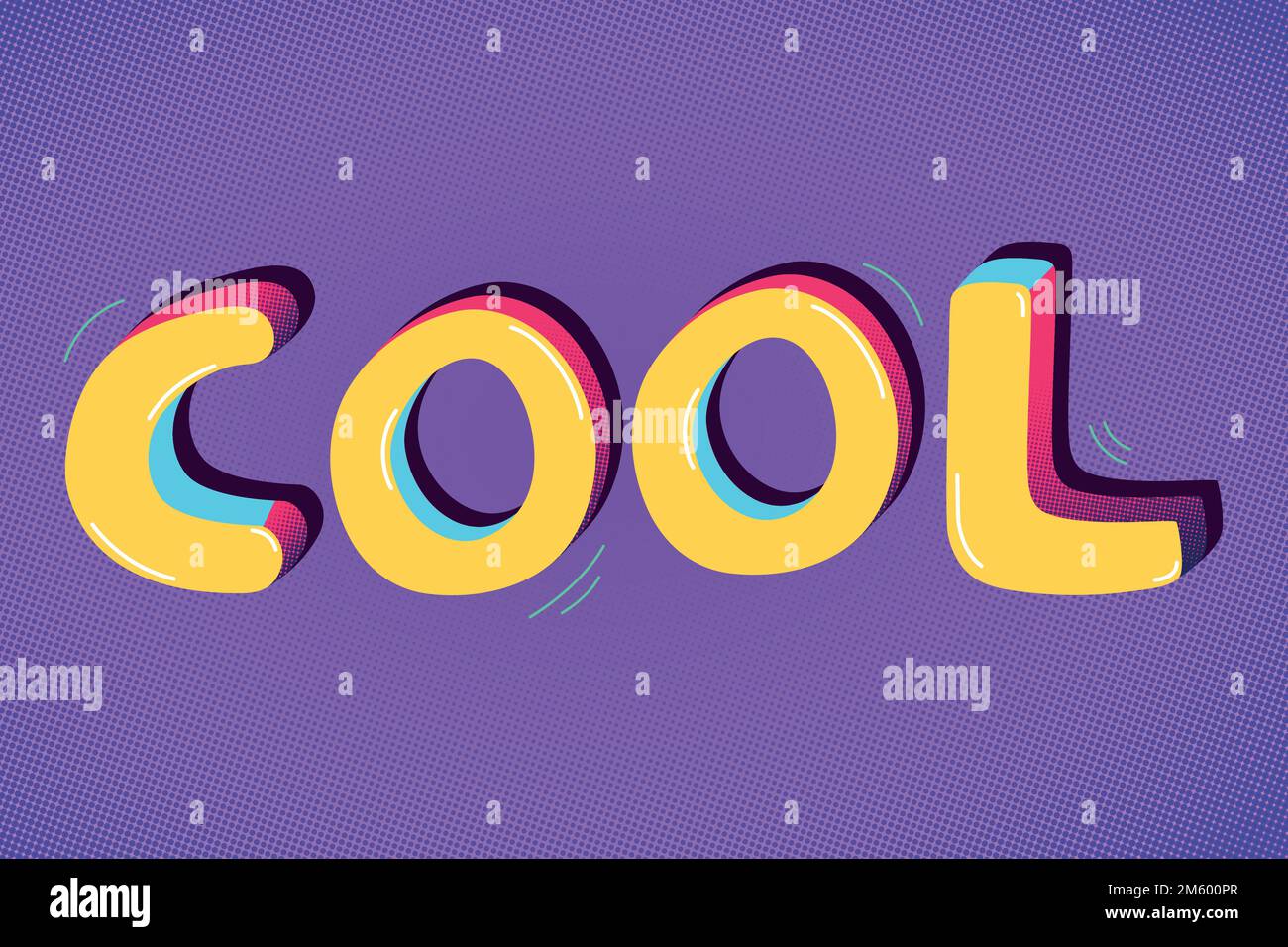 Cool funky word typography vector Stock Vector Image & Art Alamy