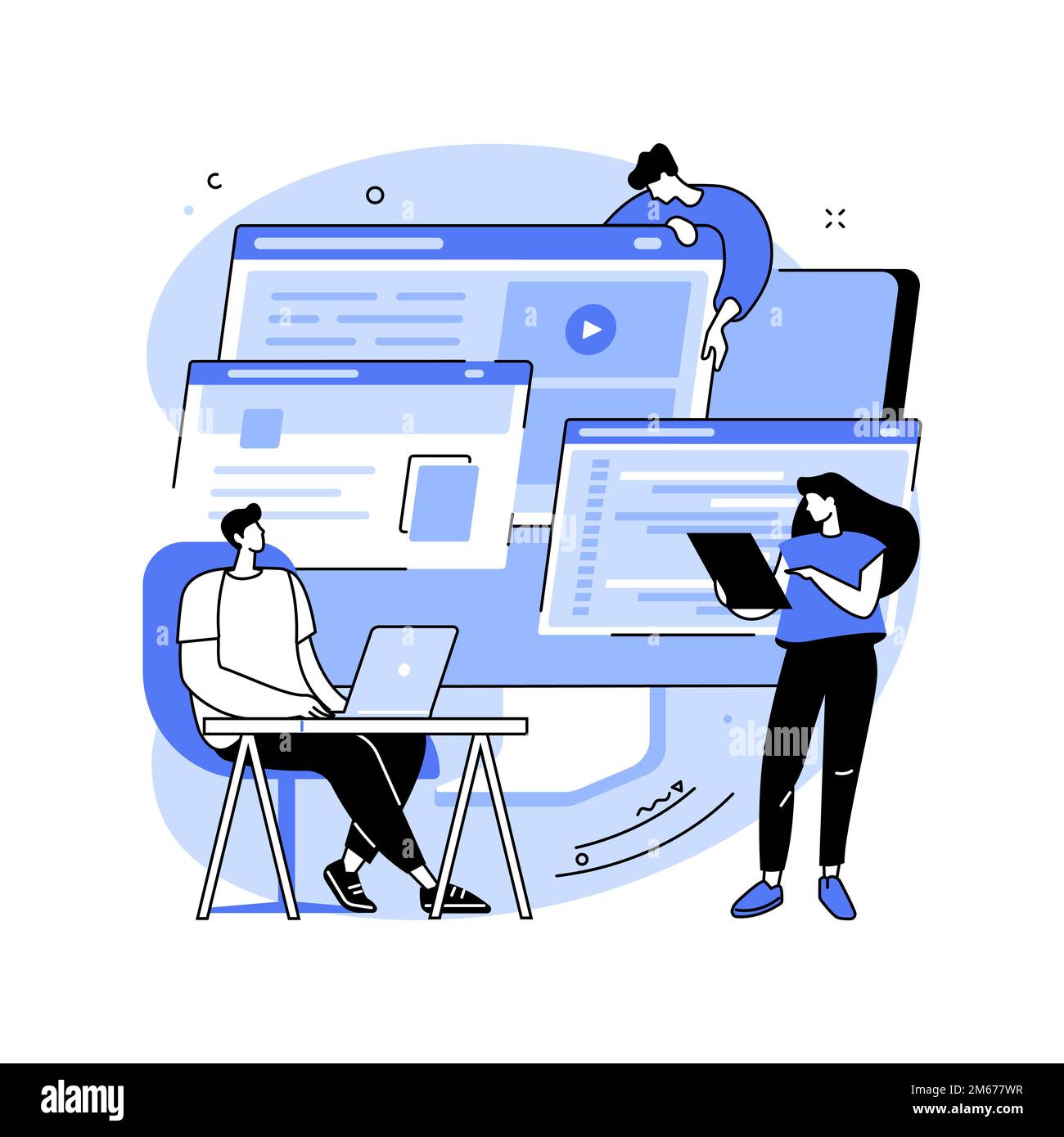  development abstract concept vector illustration. site